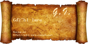 Göbl Imre névjegykártya